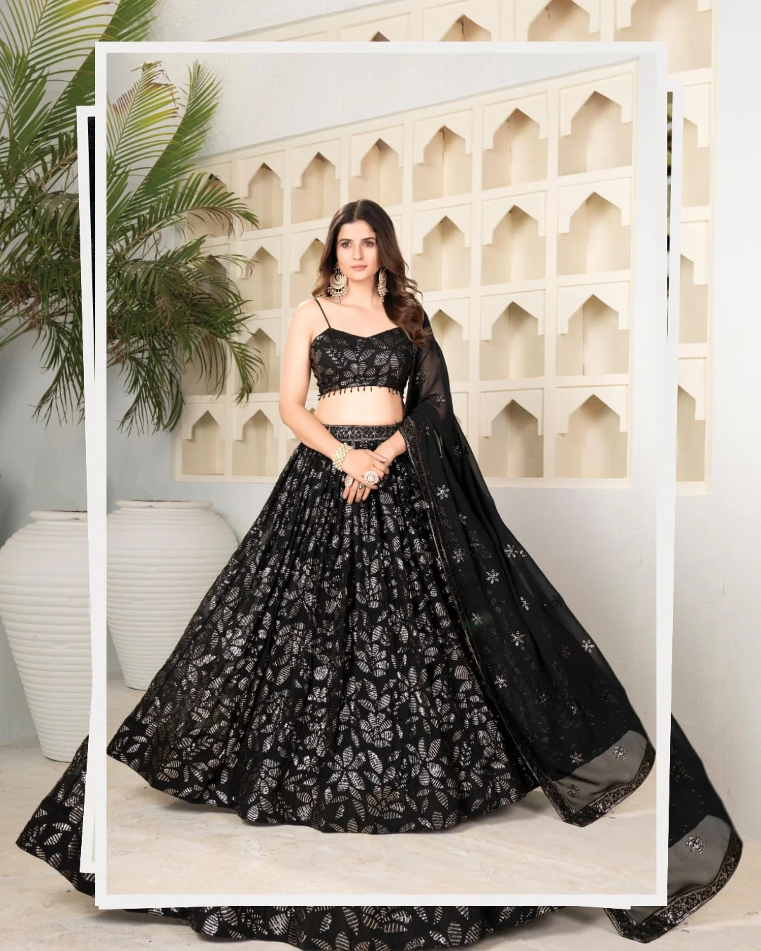 Designer Black Lehenga Choli Set for Women