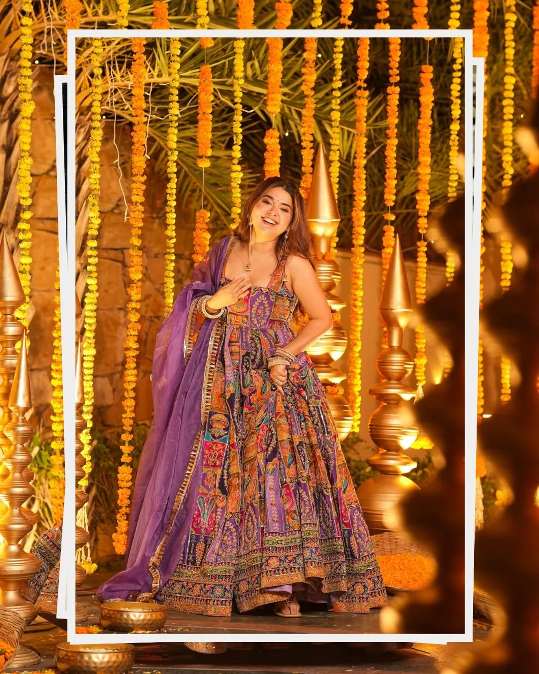 Pure Original Crepe Heavy Position Embroidered Sleeveless Maxi Gown Suit Set with Micro Cotton Pants and Digital Printed Organza Dupatta in Multicolour