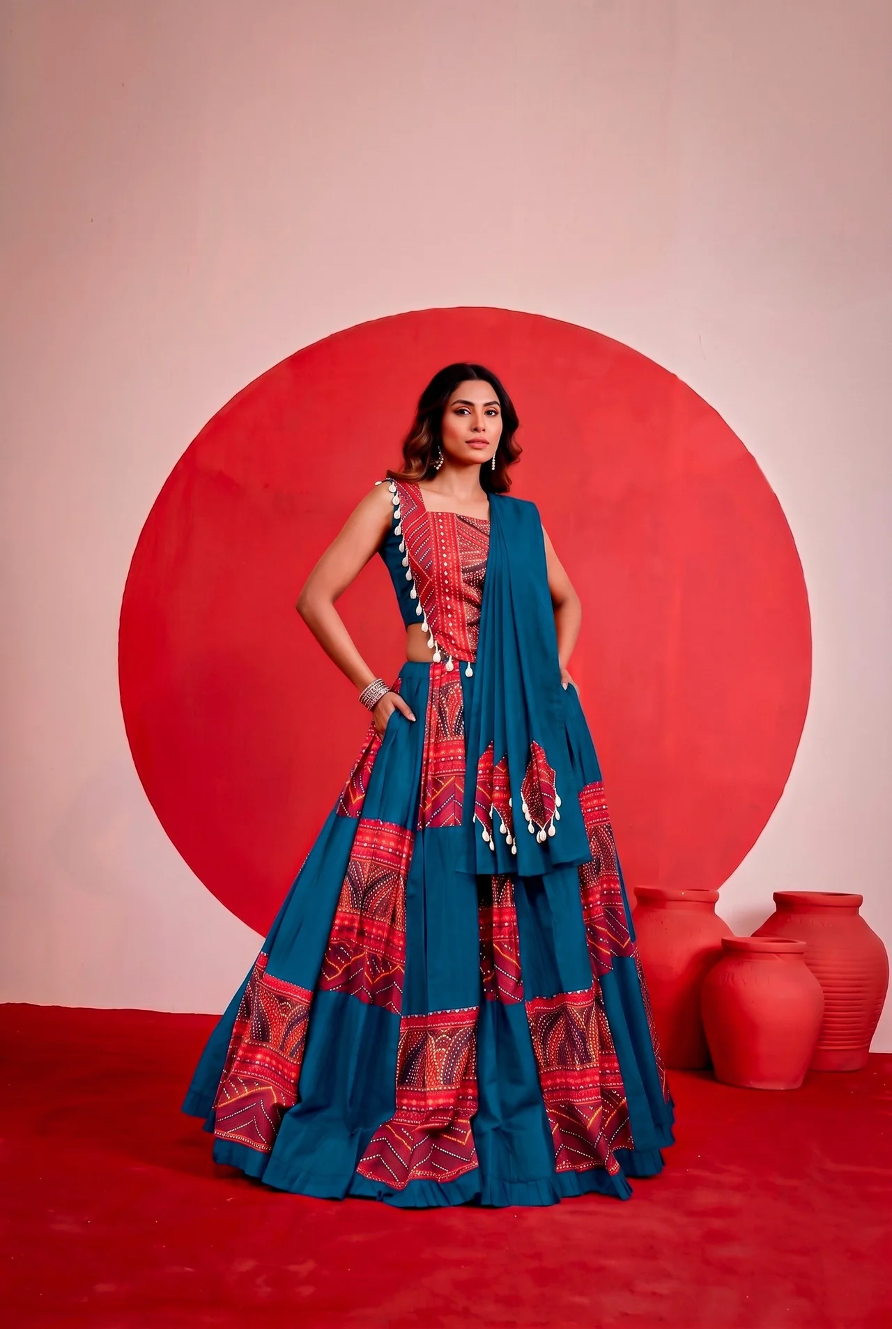 Navratri Collection 2026 Pure Rayon Lehenga Choli Set in Blue