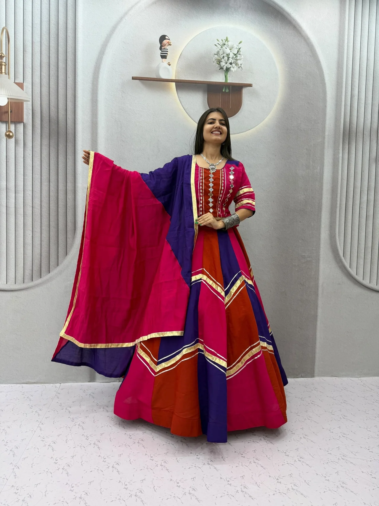 Vidala Clothings Navratri Lehenga Choli for Women in Blue