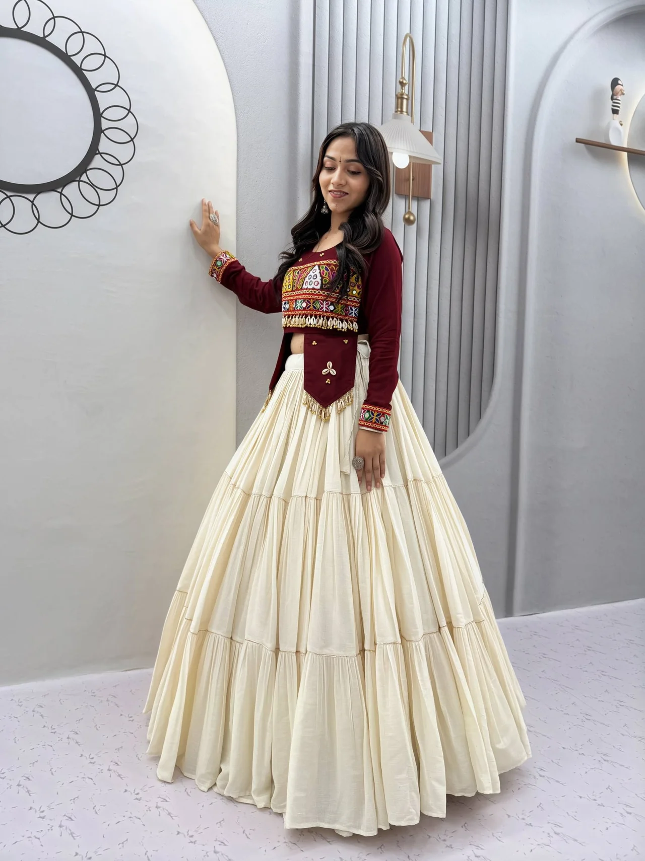 Vidala Clothings Navratri Special Hand Work Lehenga Choli | 9 Meter Big Flair
