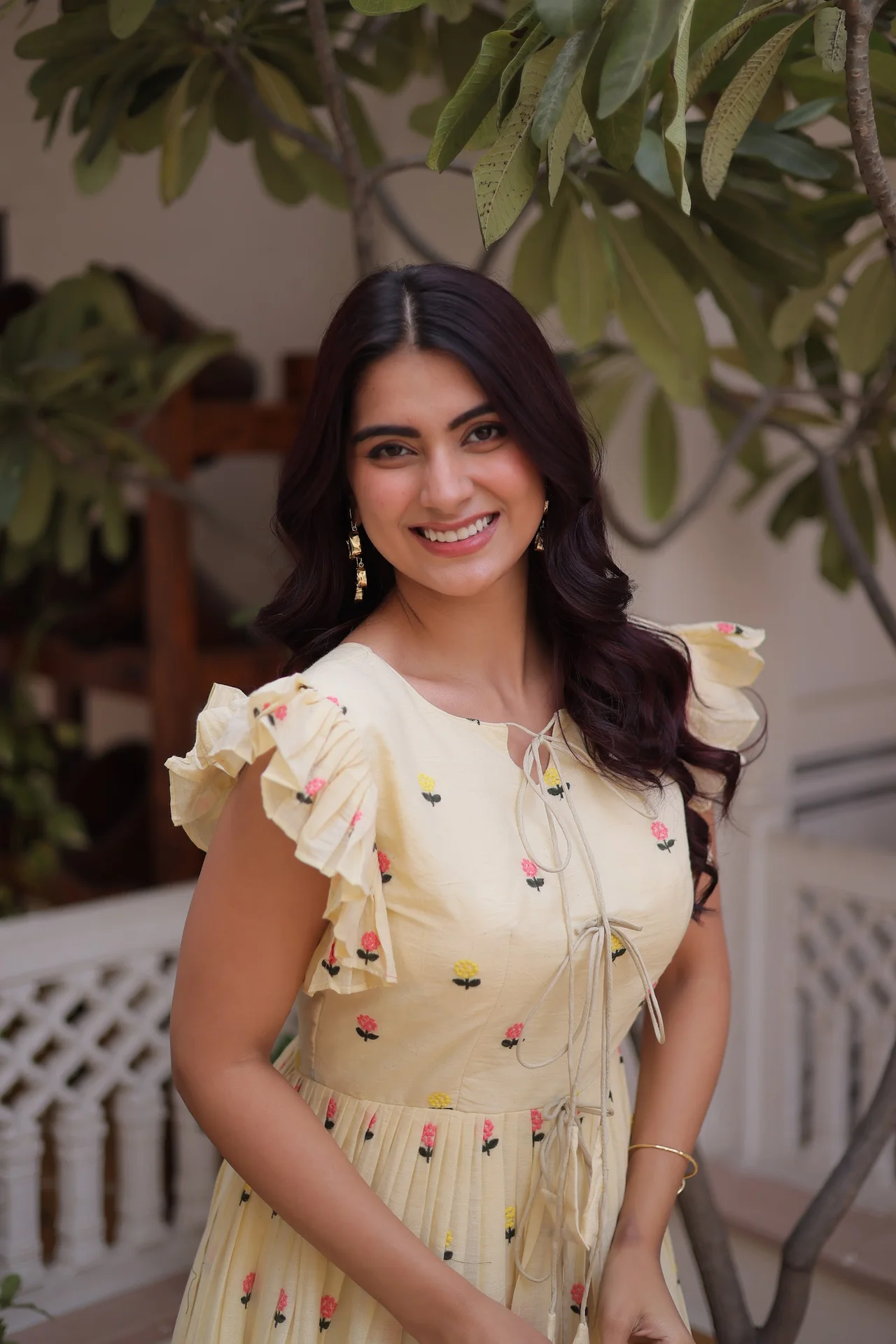 Women's Cotton Embroidered Kurti in Cream — photo 3 of 6