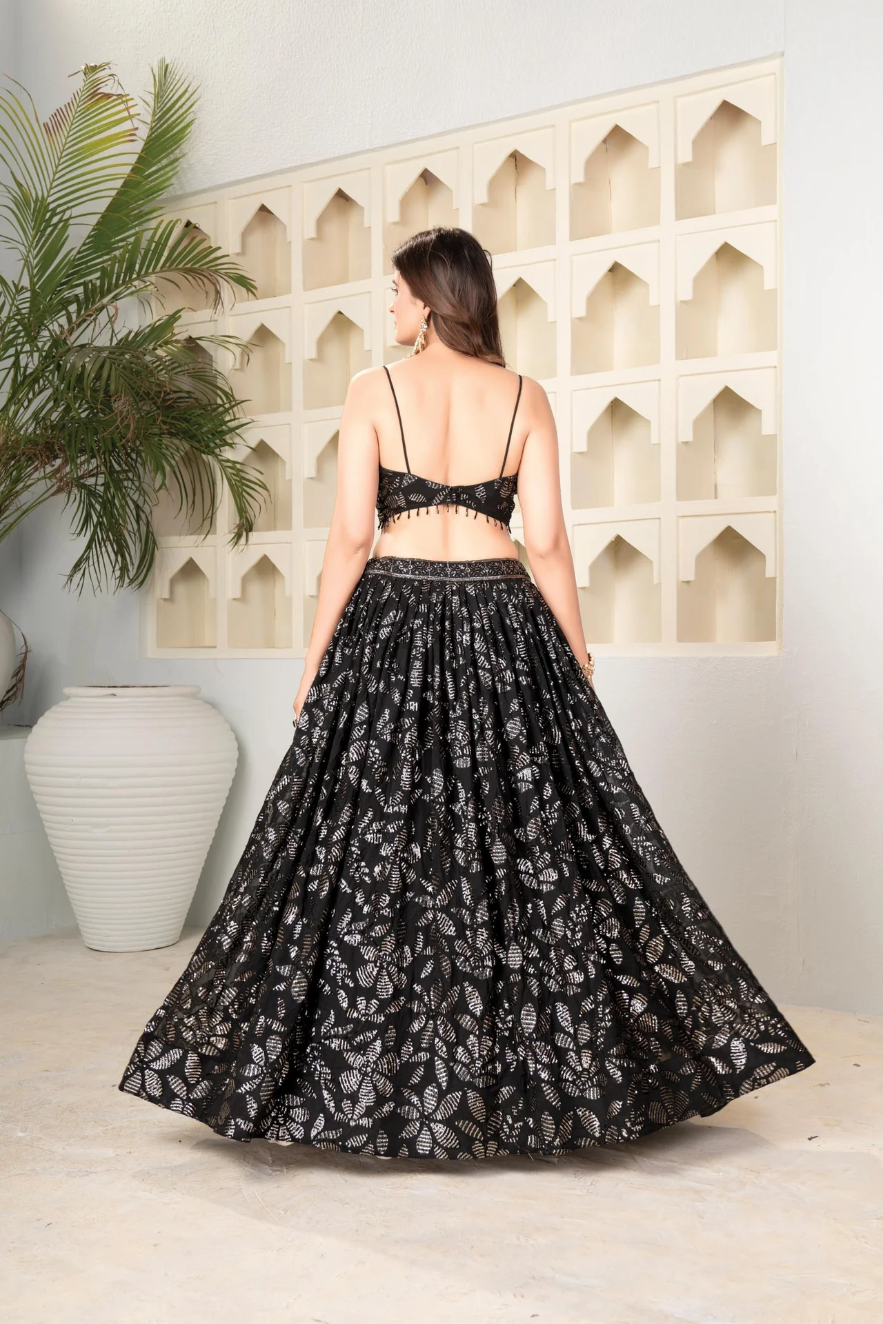 Designer Black Lehenga Choli Set for Women — photo 5 of 5