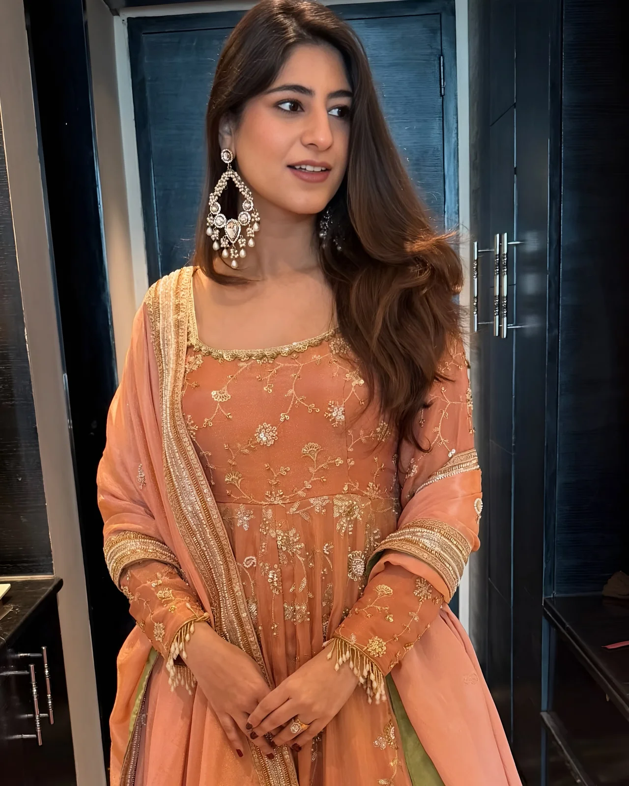 Premium Anarkali Suit Set for Women in Peach — photo 4 of 5