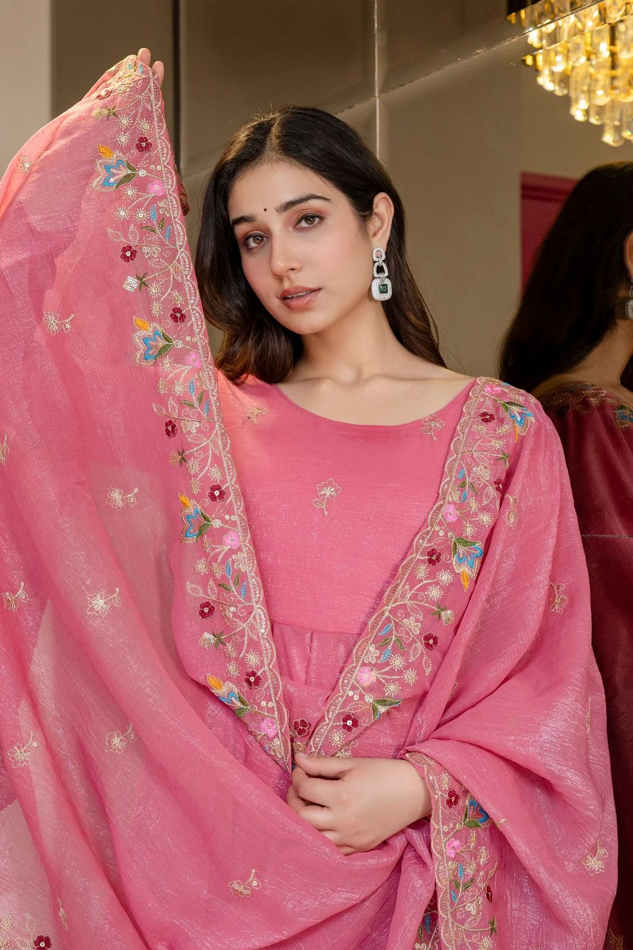 Trending Anarkali Suit Set for Women in Lavender — photo 9 of 9