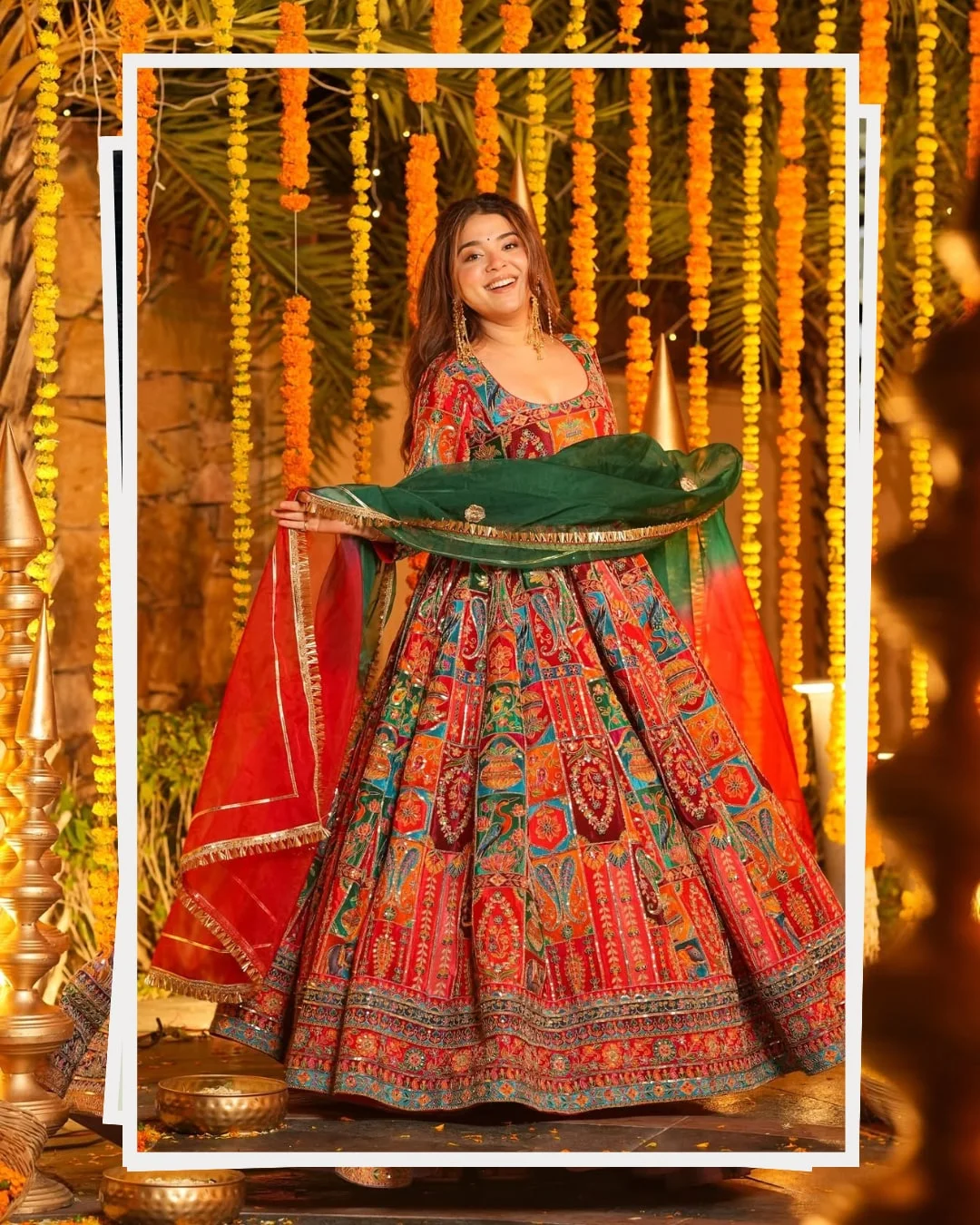 Pure Original Heavy Position Print Embroidered Maxi Suit Set for Women in Multicolour — photo 7 of 7