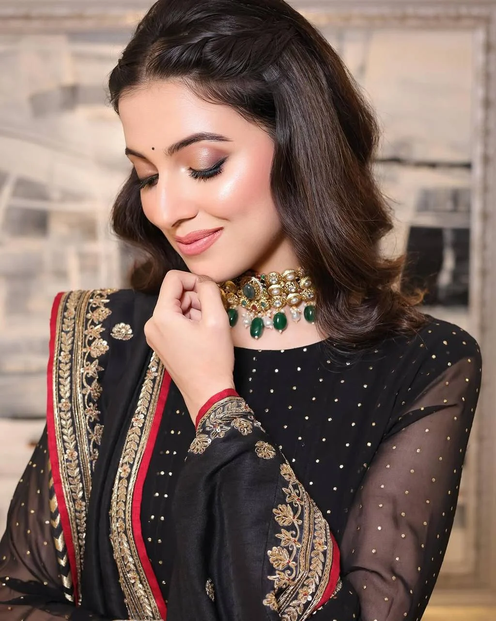 Premium Readymade Luxury Anarkali Suit Set for Women in Black — photo 2 of 10