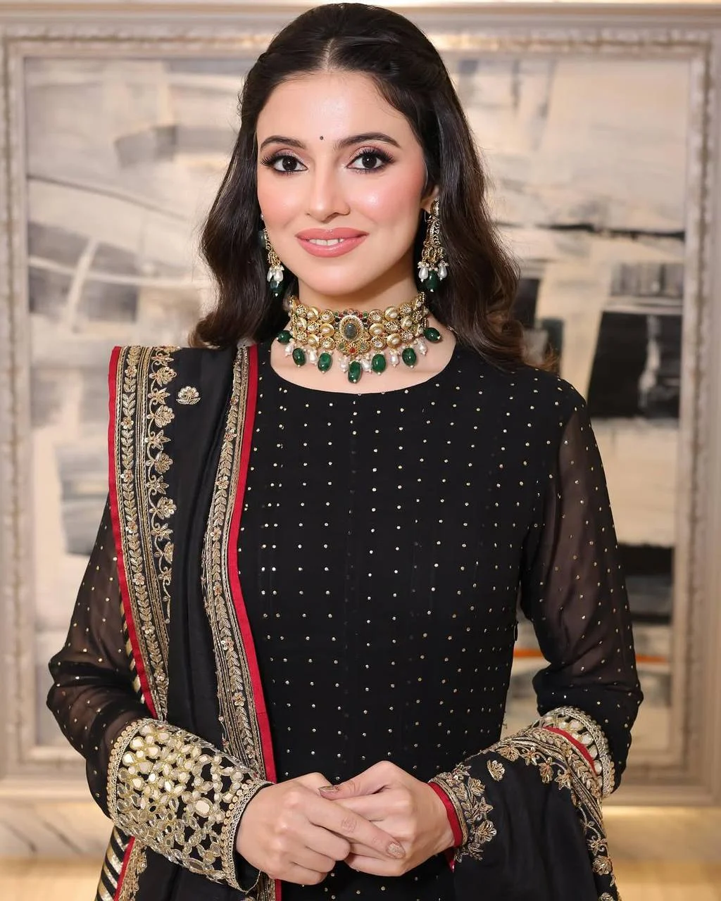 Premium Readymade Luxury Anarkali Suit Set for Women in Black — photo 4 of 10
