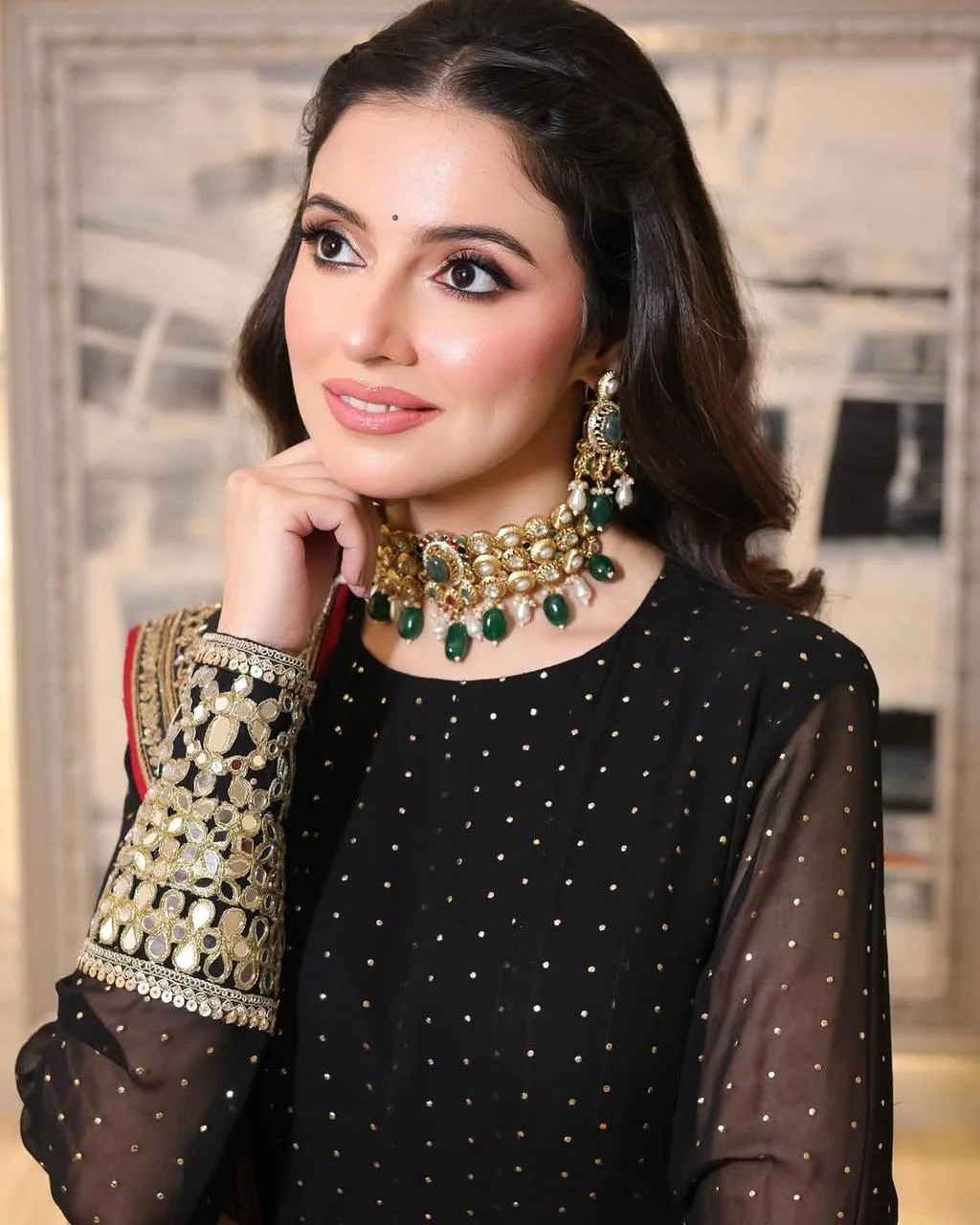 Premium Readymade Luxury Anarkali Suit Set for Women in Black — photo 7 of 10
