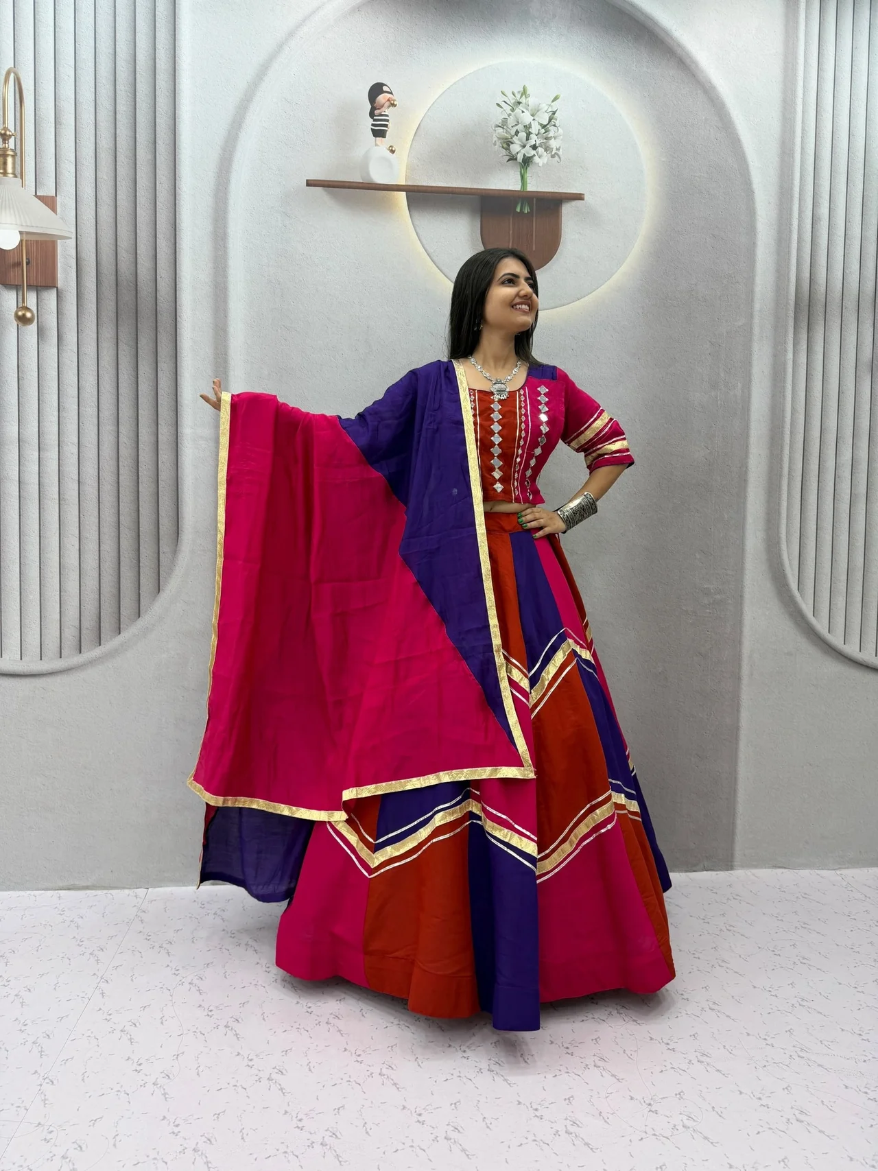 Vidala Clothings Navratri Lehenga Choli for Women in Blue — photo 7 of 7