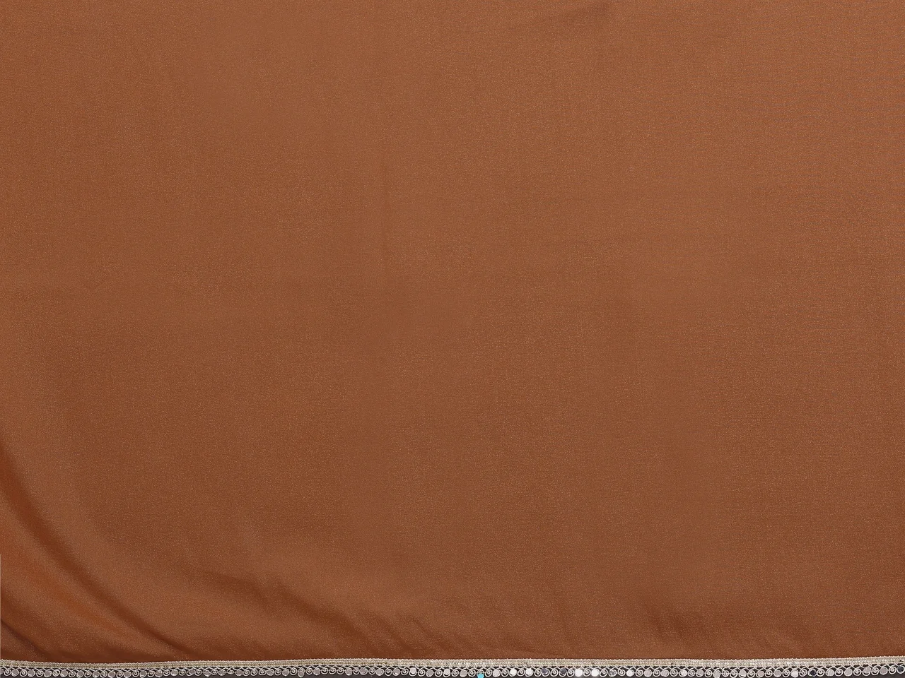 Star Georgette Saree with Real Mirror Work & Blouse in Brown — photo 8 of 9
