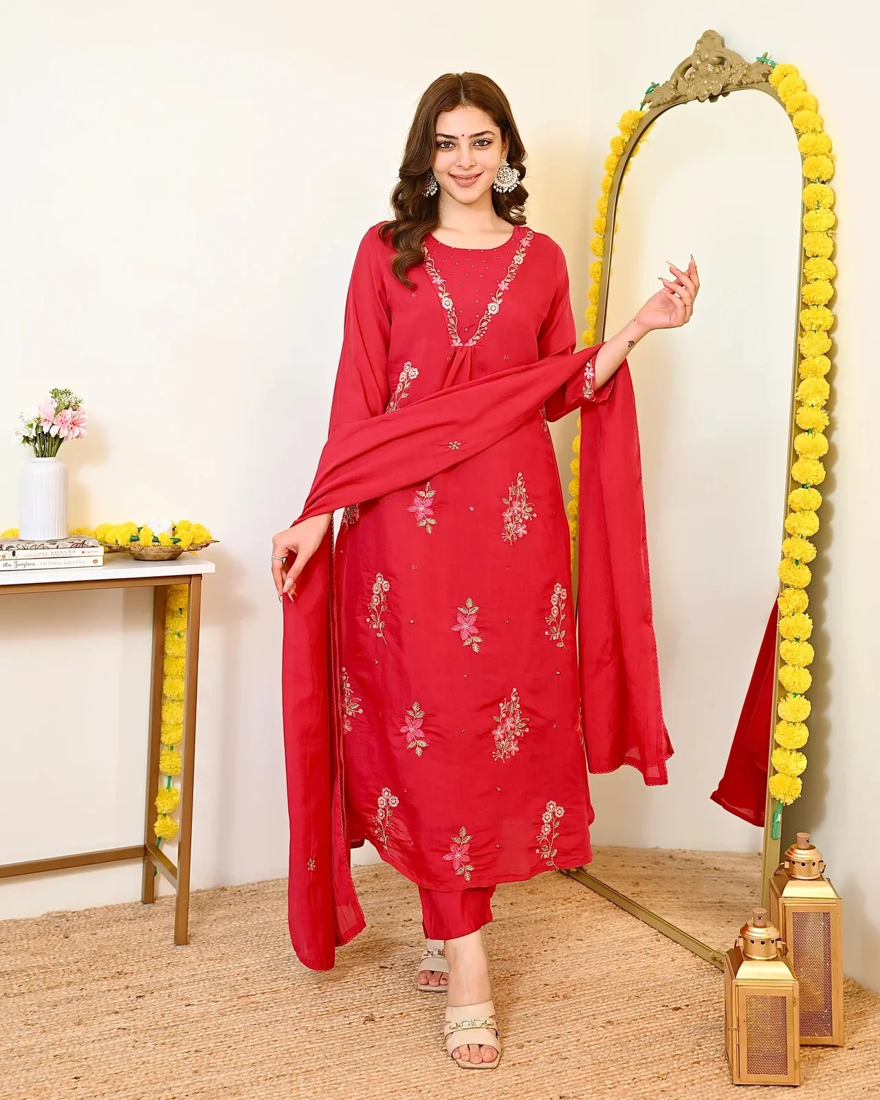 Premium Embroidered Kurta Pant Set with Dupatta — photo 3 of 5